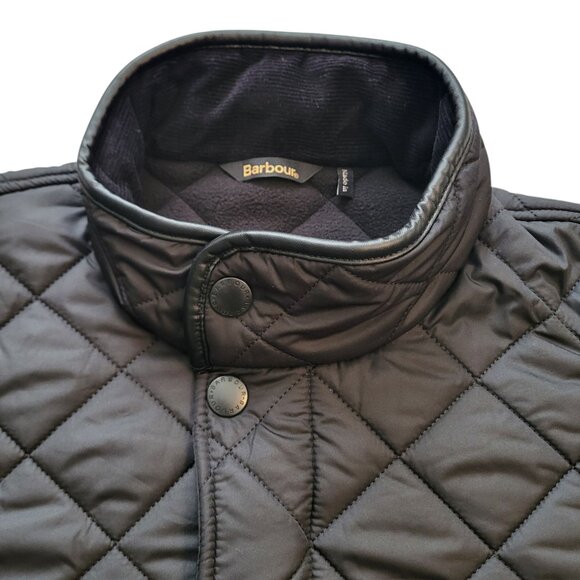 Barbour Powell Quilted Jacket in Black Men's Size Large - Picture 4 of 11